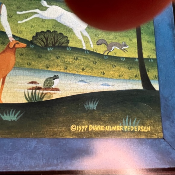 Vintage Folk Art Print Poster by American Artist Diane Ulmer Pedersen 17“x25” - Picture 2 of 8